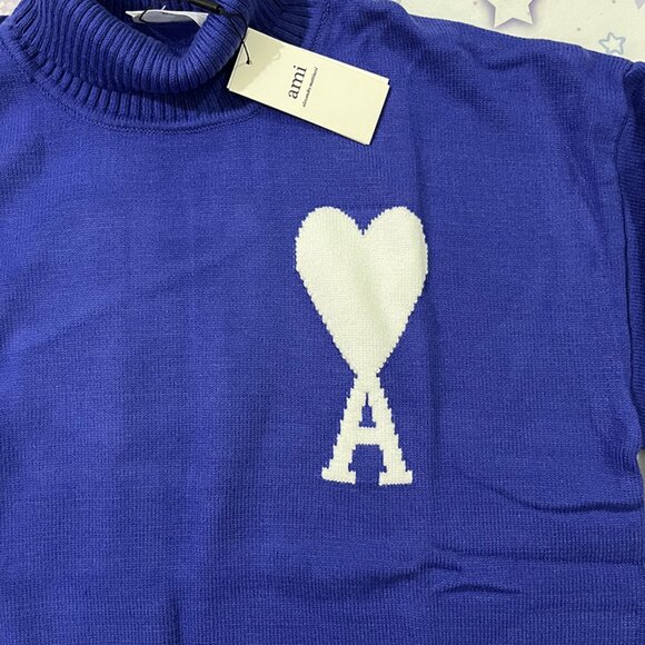 Ami Paris Ami De Cœur Collection Turtleneck Sweater - Picture 3 of 7